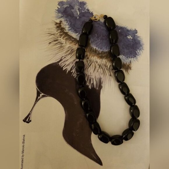 Zoe B 14k Onyx Chunky Necklace - Picture 7 of 7